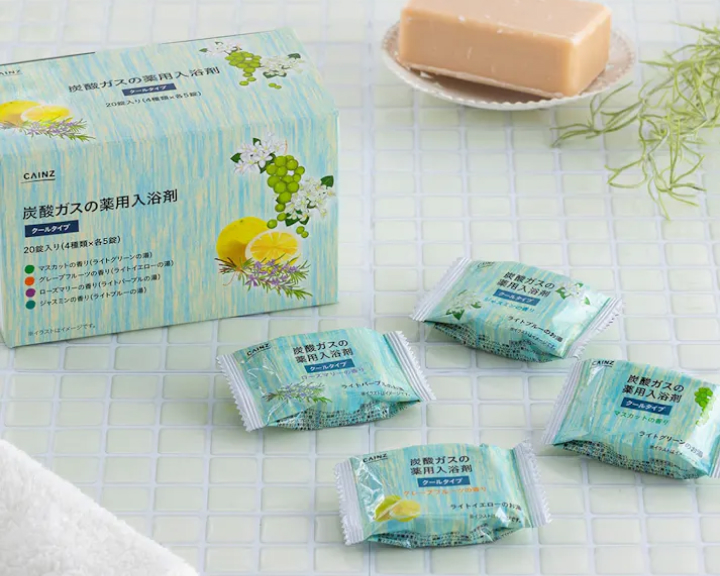 カインズ - 炭酸ガスの薬用入浴剤 クールタイプ（マスカット、グレープフルーツ、ローズマリー、ジャスミン）