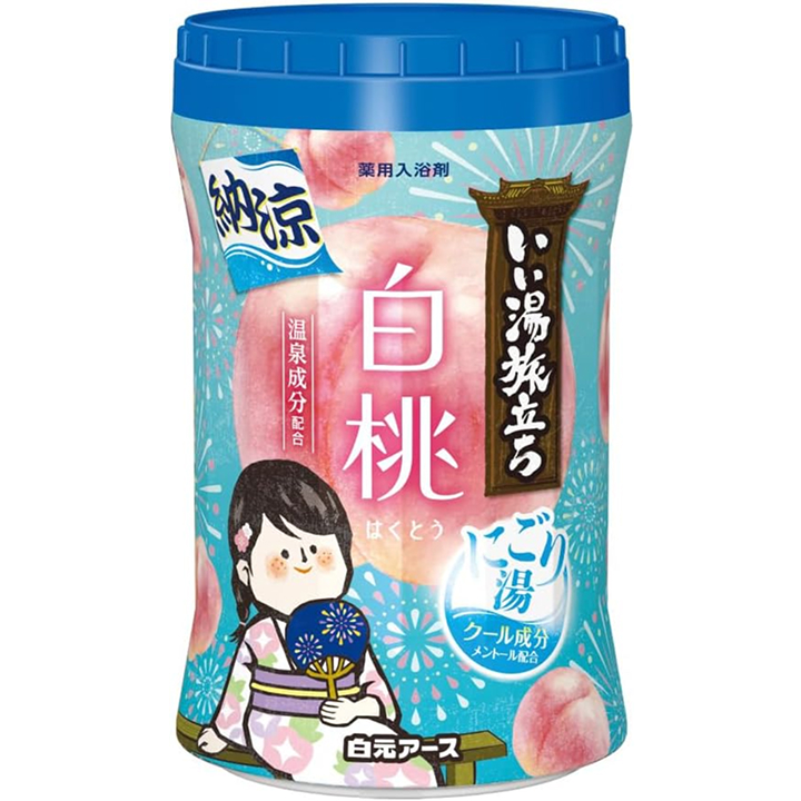 白元アース - いい湯旅立ちボトル 納涼にごり湯 白桃の香り